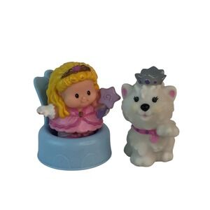 Fisher Price Little People Lil Kingdom Castle Princess Royal Cat Blue Throne Lot